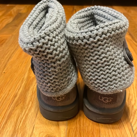UGG WOMEN'S SWEATER SUEDE WINTER PULL ON BOOTS GRAY - Picture 3 of 6